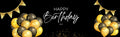 Black & Gold Simple Birthday Banner – Personalised