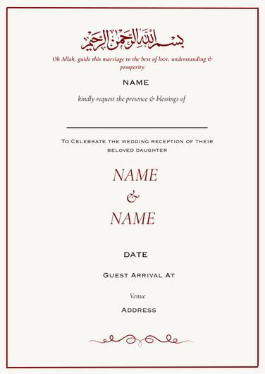 Blush Pink Wedding Invitation Cards – Personalised