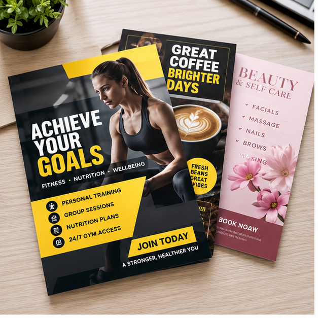 Business flyers and leaflets printing