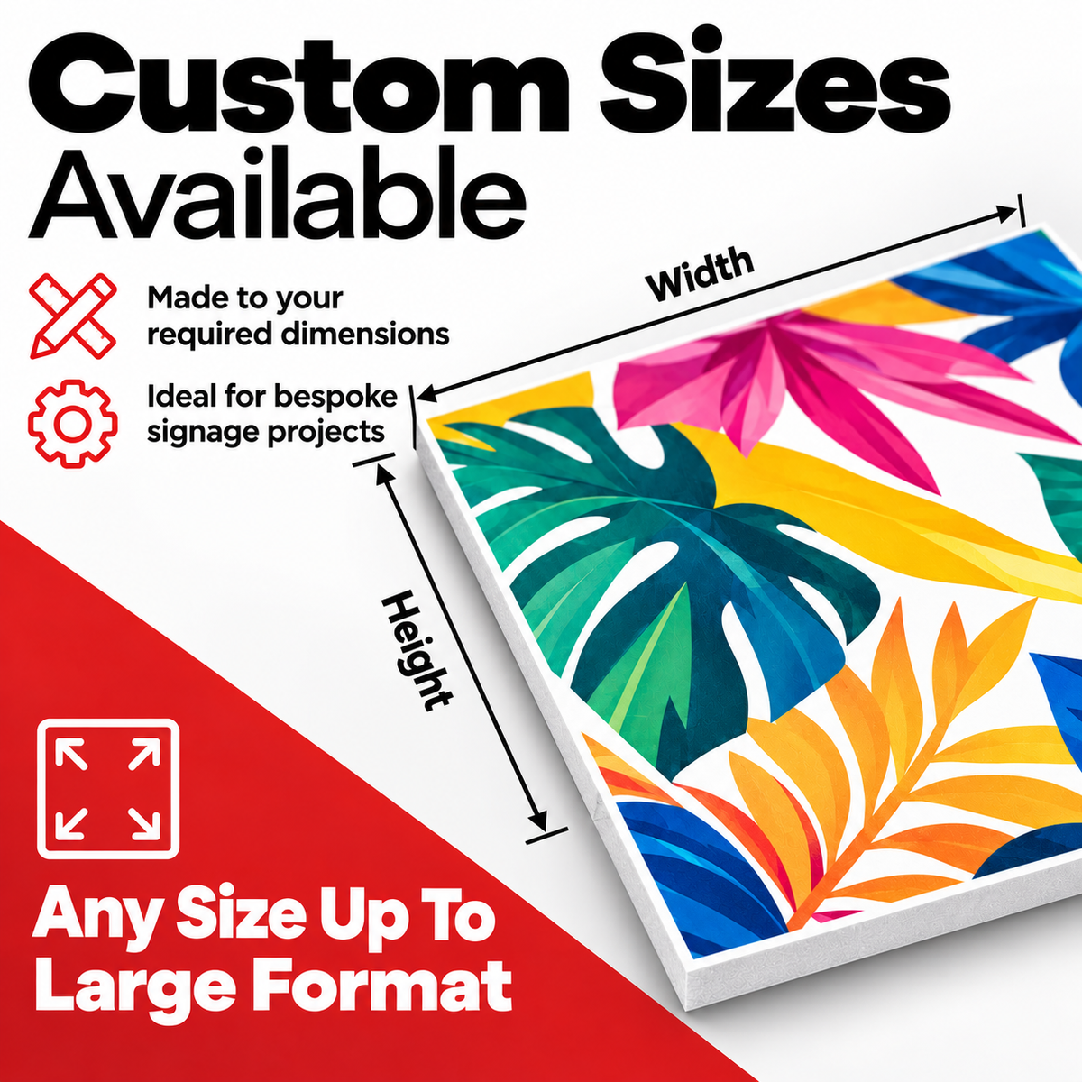 Custom size Foamex board sign