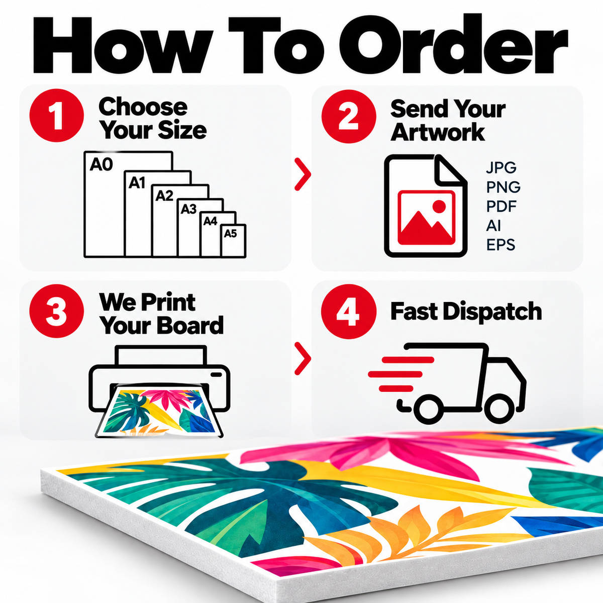 How to order custom printed Foamex board