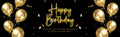 Gold & Black Elegant Birthday Banner – Personalised