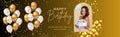 Gold Elegant Happy Birthday Banner – Personalised