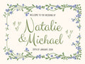 Green & Purple Floral Wedding Welcome Board – Personalised