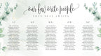 Green and white watercolour floral wedding welcome board image 4