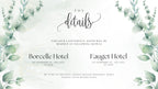 Green and white watercolour floral wedding welcome board image 6