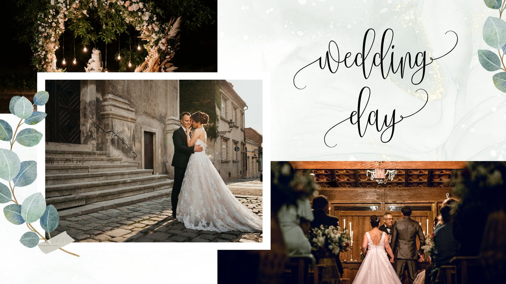 Green and white watercolour floral wedding welcome board image 7
