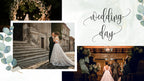 Green and white watercolour floral wedding welcome board image 7