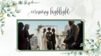 Green and white watercolour floral wedding welcome board image 9