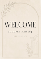 Minimal Beige Katb Kitab clean editable welcome board design