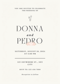 Minimal Wedding Invitation Cards – Personalised