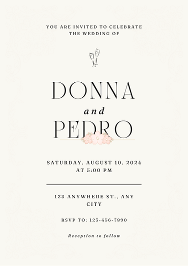 Minimal Wedding Invitation Cards – Personalised