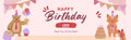 Pastel Pink Happy Birthday Banner – Personalised