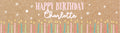 Pink & Gold Playful Birthday Banner – Personalised