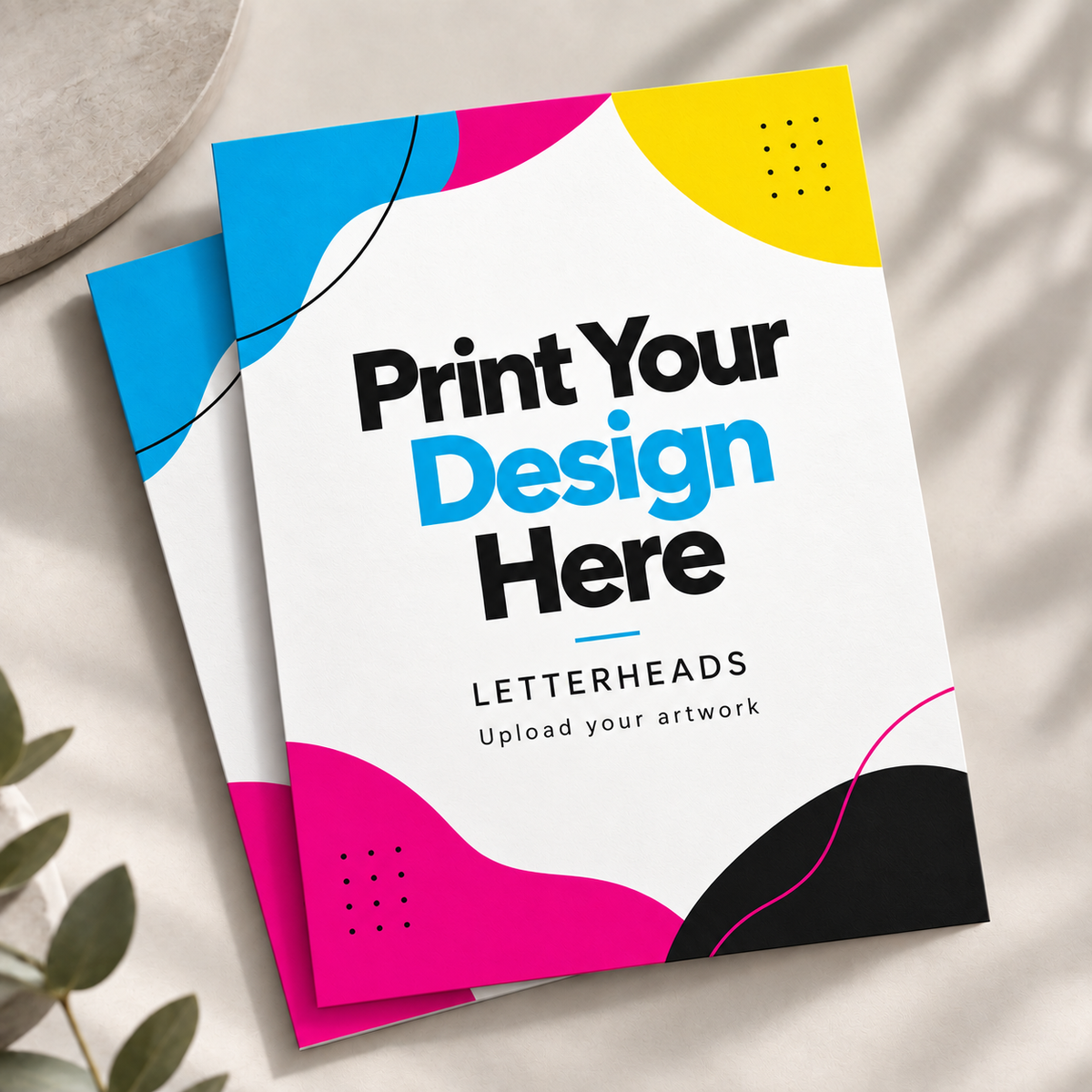 Print Your Design letterheads mockup