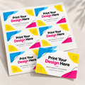 Print Your Design rectangle stickers mockup