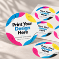 Print Your Design round stickers mockup