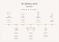 Beige and white traditional wedding invitation design