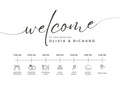 White Calligraphy Wedding Welcome Board – Personalised